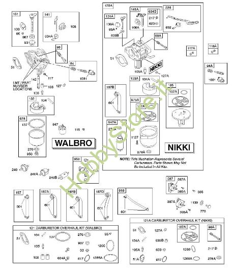 D - Carburatore - Walbro & Nikki, alimentazione carburante, set revisione carburante - Walbro & Nikki B&S - 31 €¦ 31G777-0148-B1 brand Stihl